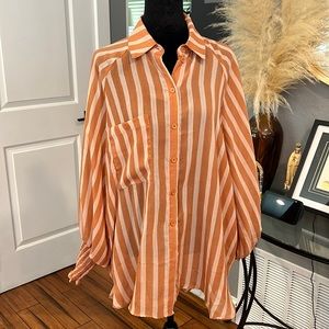 Chiffon, button-down blouse